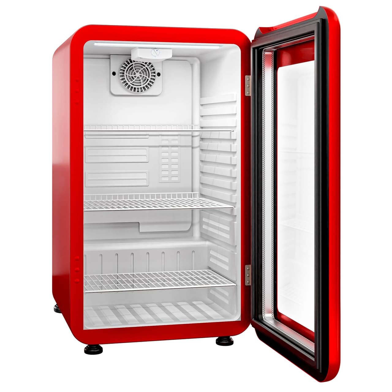 Minibar-Kühlschrank - 500mm - 120 Liter - mit 1 Glastür & LED-Beleuchtung