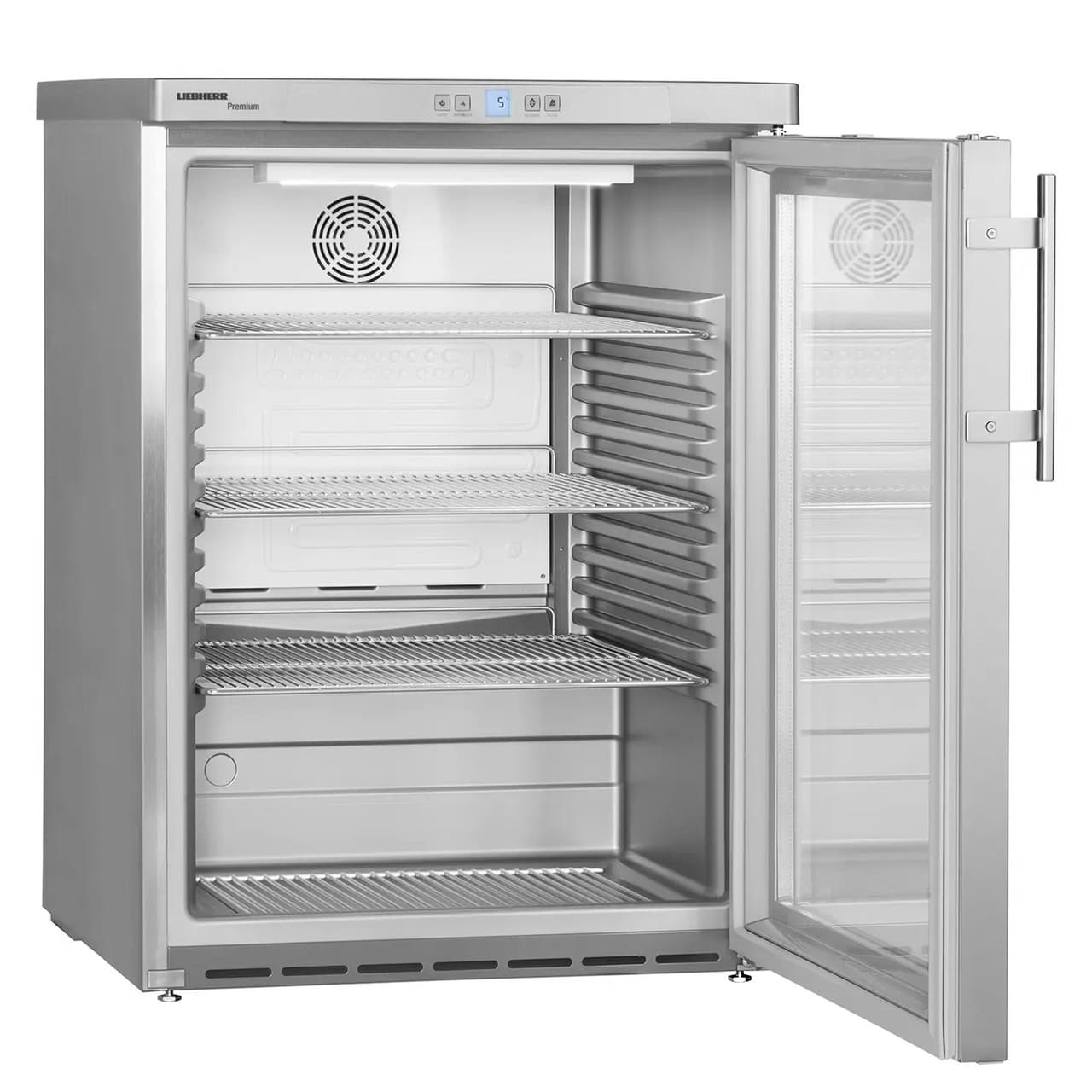 LIEBHERR | Unterbau-Kühlschrank Edelstahl PREMIUM -  130 Liter - mit 1 Glastür