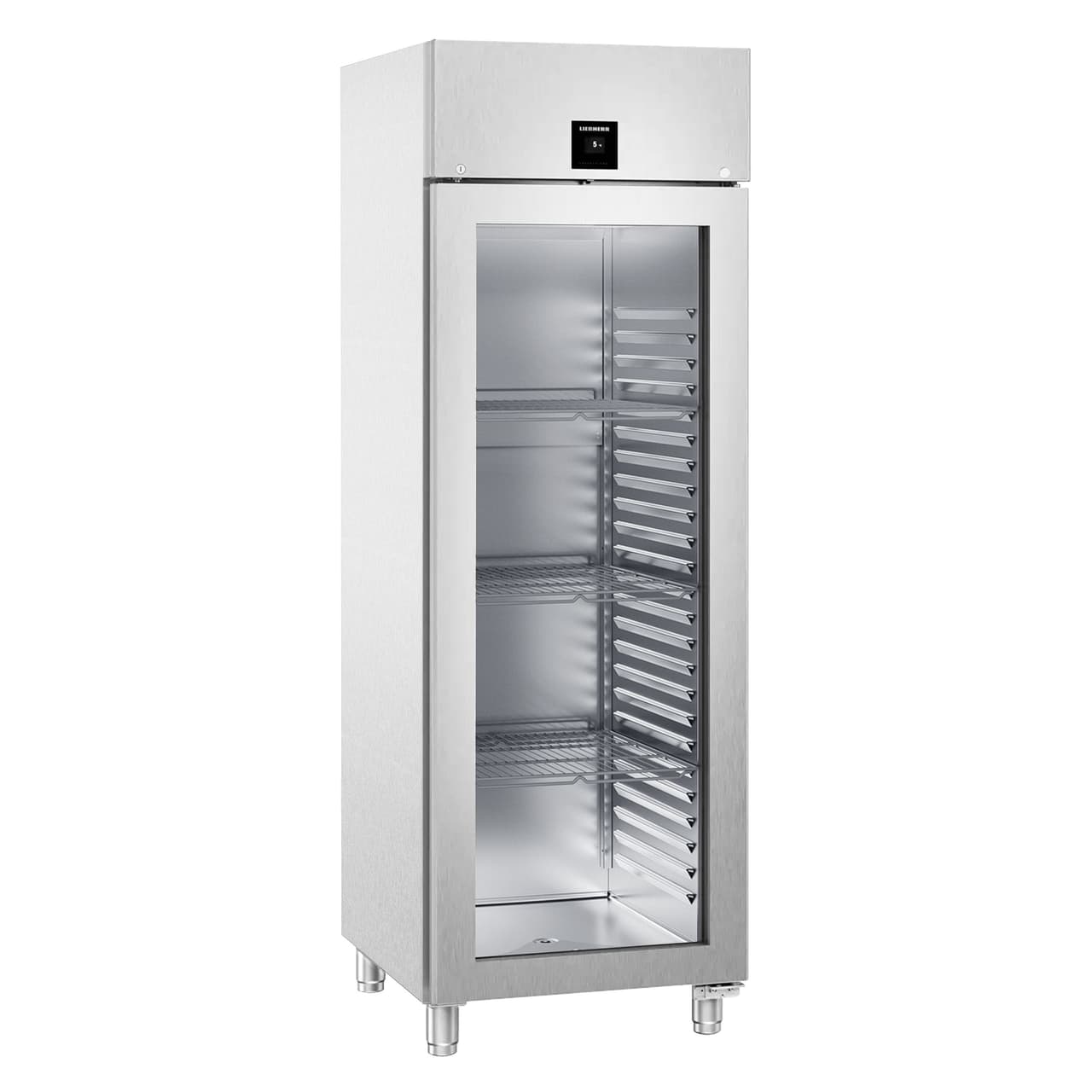 LIEBHERR | Kühlschrank Edelstahl PERFORMANCE - 486 Liter - GN 2/1 - Innen Edelstahl - mit 1 Glastür