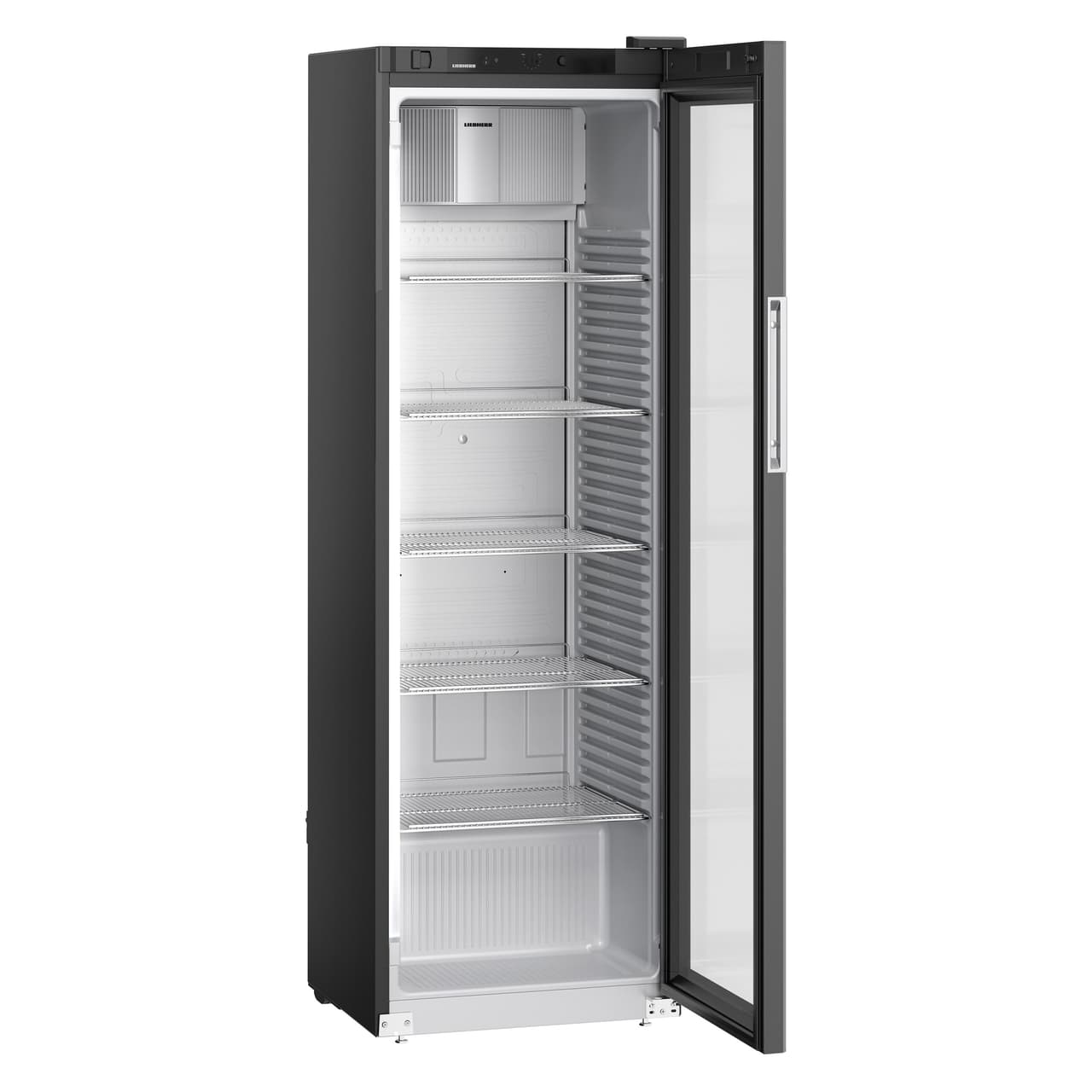 LIEBHERR | Kühlschrank PERFORMANCE - 286 Liter - Innen Kunststoff - mit 1 Glastür - Schwarz