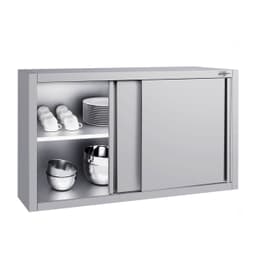 Edelstahl Wandhängeschrank ECO - 1000x400mm - mit Schiebetür - 650mm hoch