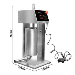 Elektrischer Wurstfüller & Churromaschine - 15 Liter - 90 Watt - Edelstahl - inkl. 4 Wurstfüller- & 3 Churro-Aufsätze