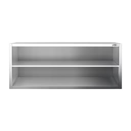 Edelstahl Wandhängeschrank PREMIUM - 1800x400mm - ohne Schiebetür - 650mm hoch