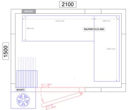 Regalset Aluminium - L-Form - Bautiefe: 460mm