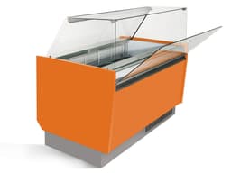 Eistheke LIAM - 1310mm - Statisch - für 10+10x 5 Liter Eisbehälter - Orange