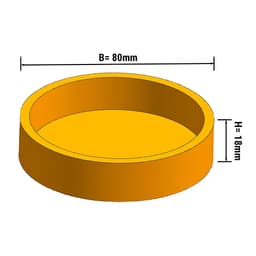 Platten für Tartlet Maschine TMNP - Tartlet-Form: Rund - Ø 80mm