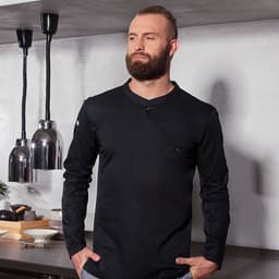 (6 Stück) KARLOWSKY | Langarm Herren Arbeitsshirt Performance - Schwarz - Größe: XL