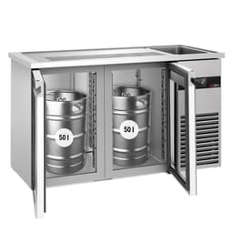 Biertheke PREMIUM - 1550x700mm - 2 Glastüren