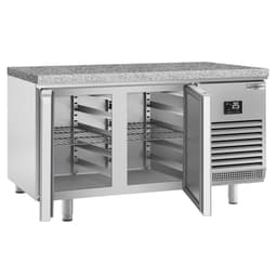 Bäckereikühltisch Premium PLUS - 1618x800mm - mit Durchreiche & Granitarbeitsplatte