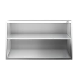 Edelstahl Wandhängeschrank PREMIUM - 1800x400mm - ohne Schiebetür - 800mm hoch