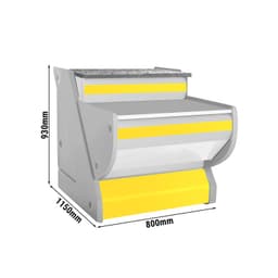 Kassentisch - 800mm - mit Beleuchtung - Frondblende Gelb