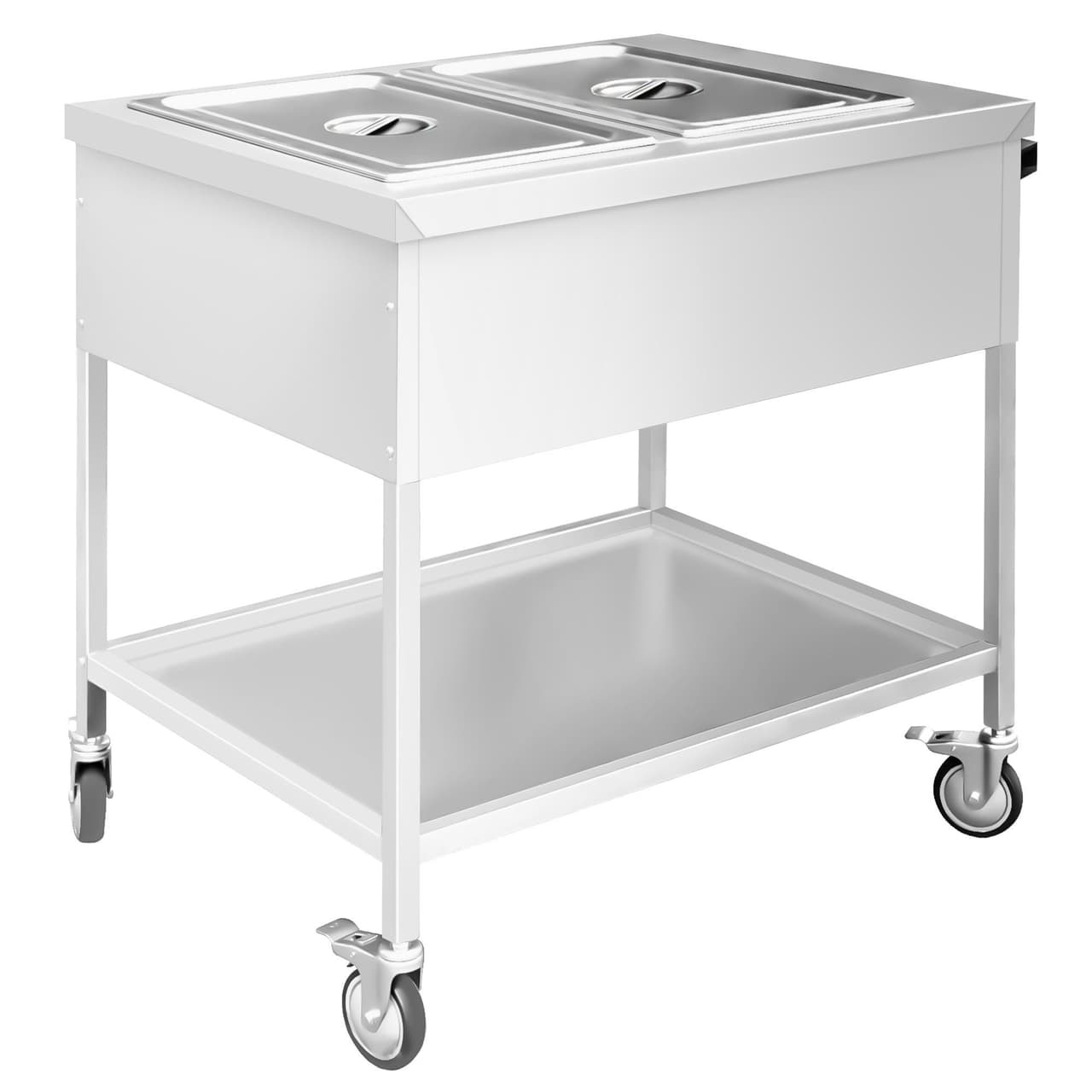 Bain-Marie Thermowagen - 2x GN 1/1 - Beckentemperatur getrennt regelbar