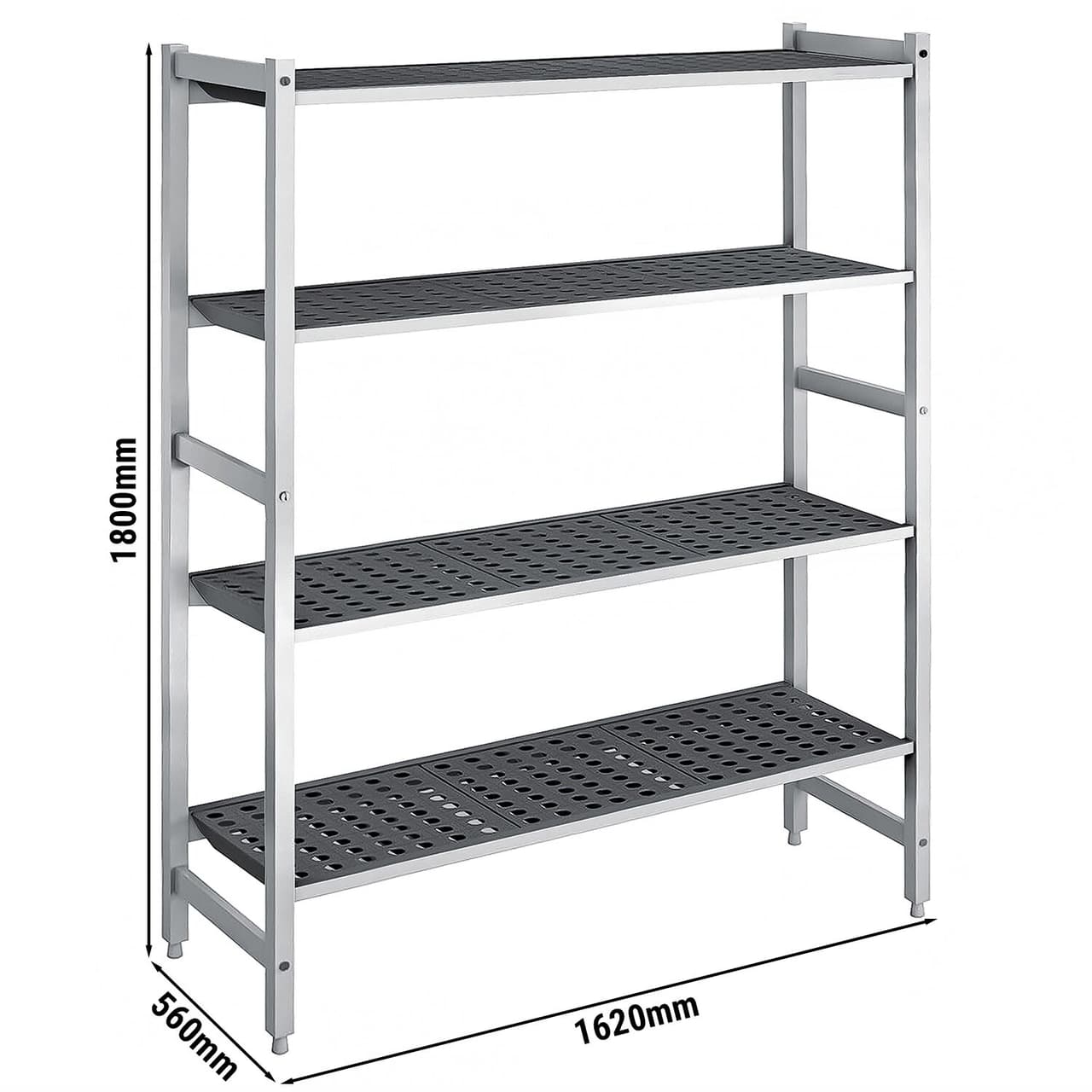 Aluminium Grundregal - 1620 x 1800 mm