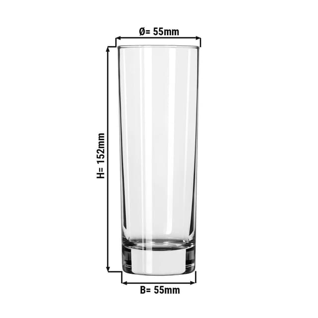 (12 Stück) Longdrinkglas - CHICAGO - 222 ml - Transparent