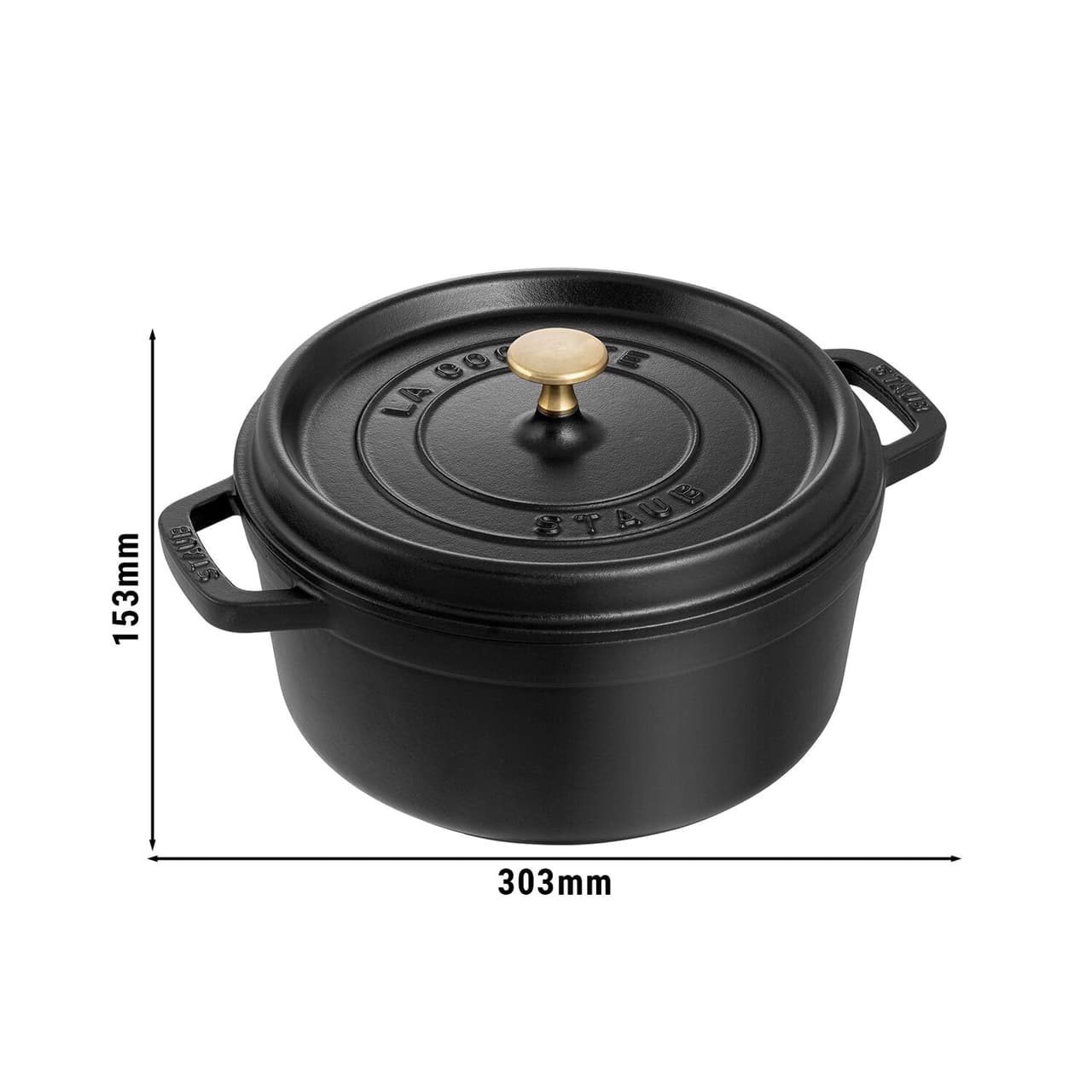 STAUB | LA COCOTTE - Cocotte - Ø 240mm - Gusseisen - Schwarz