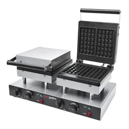 Waffeleisen - Doppelt - 4 kW - Brüsseler Waffeln - Backplatten teflonbeschichtet