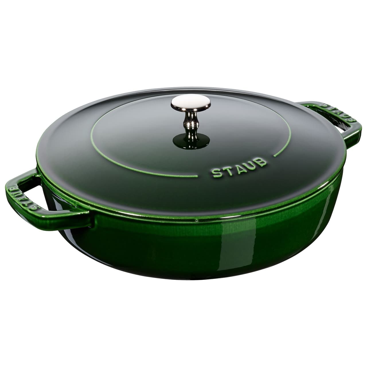 STAUB | BRAISERS - Bräter mit Chistera Drop-Structure - 240mm - Gusseisen - Basilikum-Grün