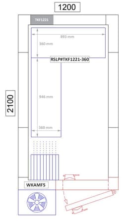 Regalset Aluminium (Eloxiert) - L-Form - Bautiefe: 360mm