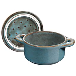 STAUB | CERAMIQUE - Mini Cocotte - Ø 100mm - rund - Keramik - Antik-Türkis