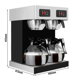 Filterkaffeemaschine - 2x 1,8 Liter - 4 kW - inkl. 2 Glaskannen