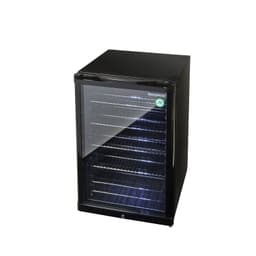 GASTRO-COOL | Barkühlschrank - 540mm - 130 Liter - mit 1 Glasflügeltür - Schwarz