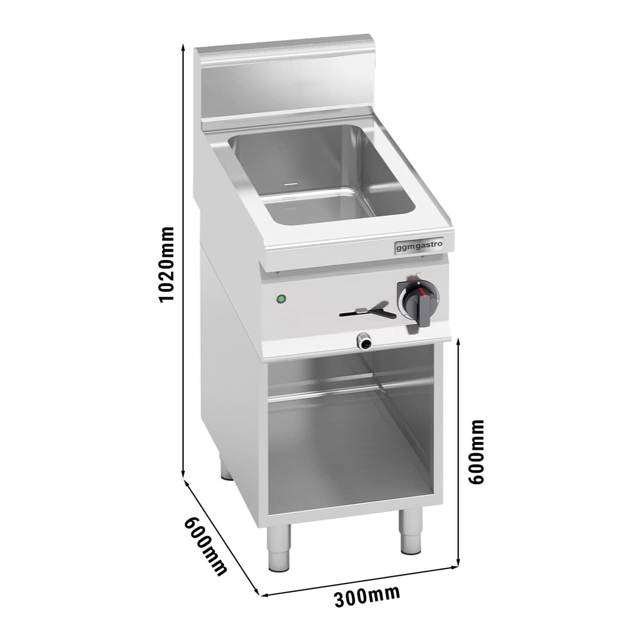 Elektro Bain-Marie - 700 Watt - 3x GN 1/4 - inkl. Untergestell