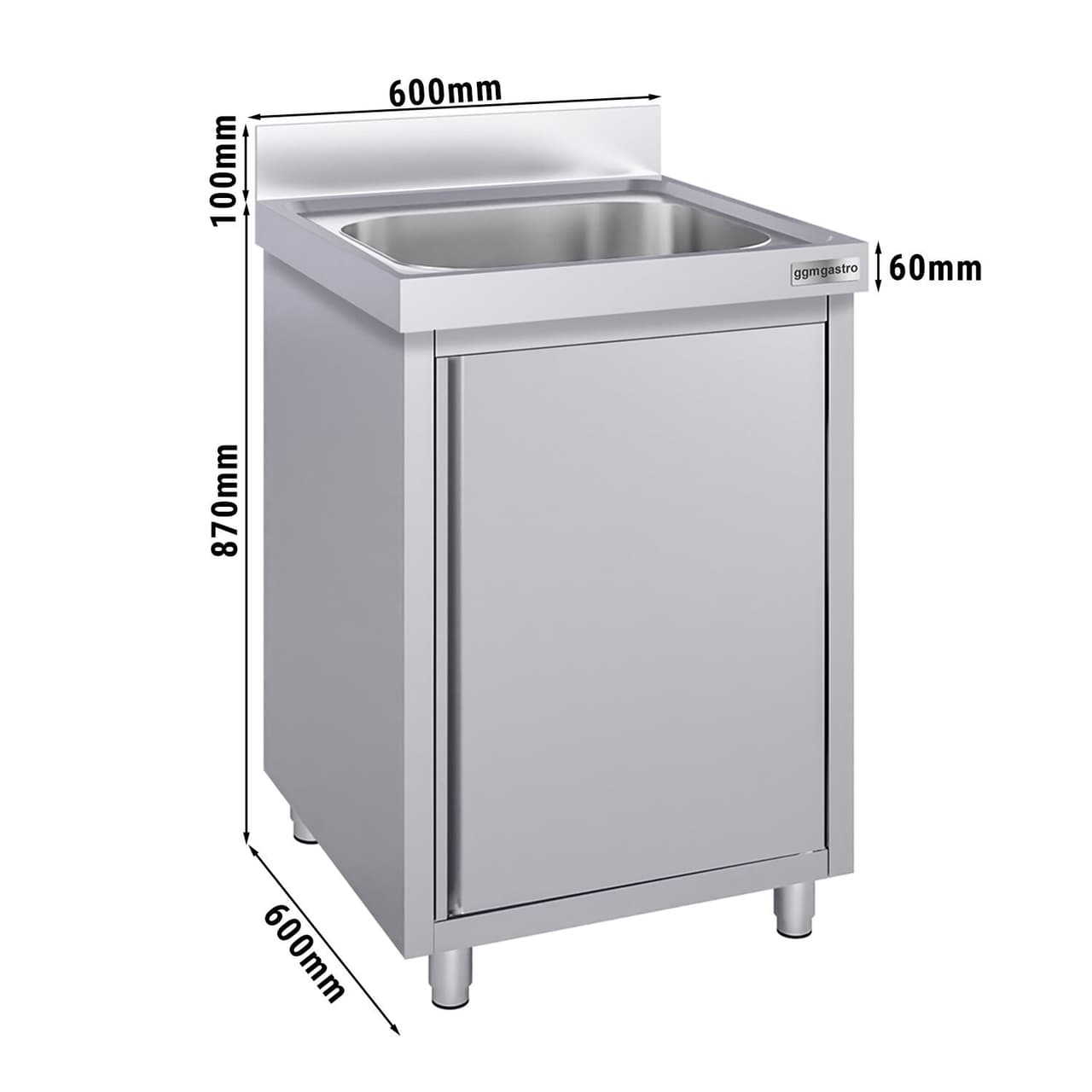 Spülschrank ECO - 600x600mm - mit 1 Becken