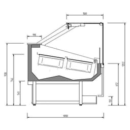 Eistheke IVY - 1875mm - Umluft - für 20x 5 Liter Eisbehälter - Weiß