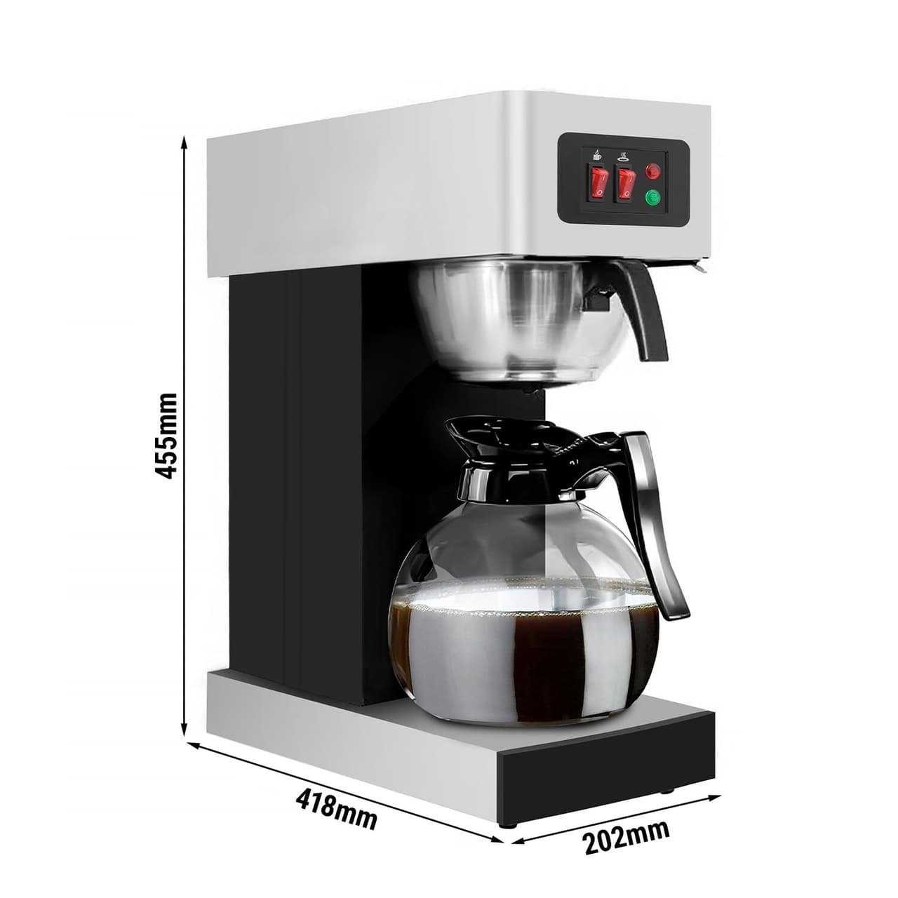 Filterkaffeemaschine - 1,8 Liter - 2 kW - inkl. 2 Glaskannen