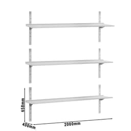 Wandborde ECO - 2000x400mm - mit 3 Etagen