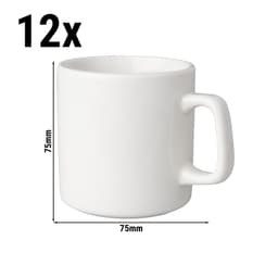 (12 Stück) BUDGETLINE - Kaffeetasse Mammoet - 200ml - Weiß