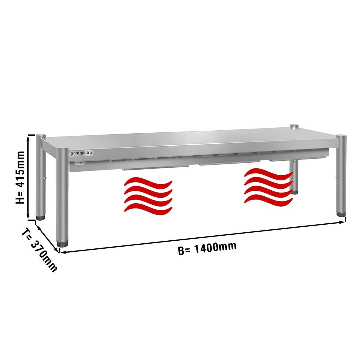 Wärmebrücke PREMIUM - 1400x370mm - mit 1 Etage - Höhe: 415mm