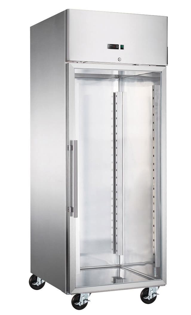 Bäckerei-Kühlschrank Edelstahl ECO - EN 60x80 - 800 Liter - mit 1 Glastür