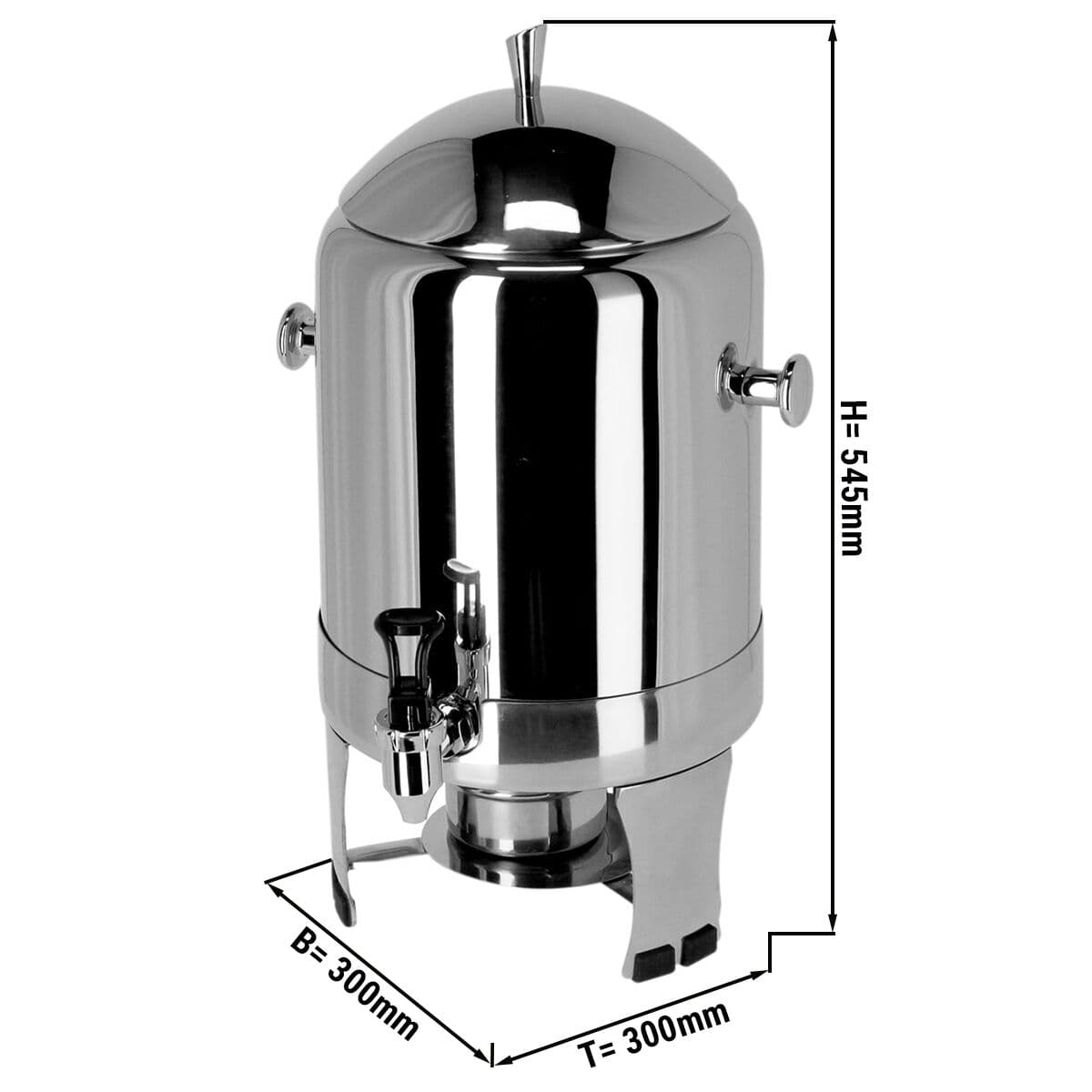 Kaffee-Urne mit Edelstahl-Beinen