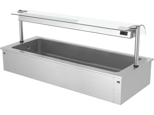 Einbau Eiswanne - 2,1m - 6x GN 1/1 - mit Glas-Hustenschutz