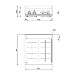 Induktion Glühplattenherd - 28 kW