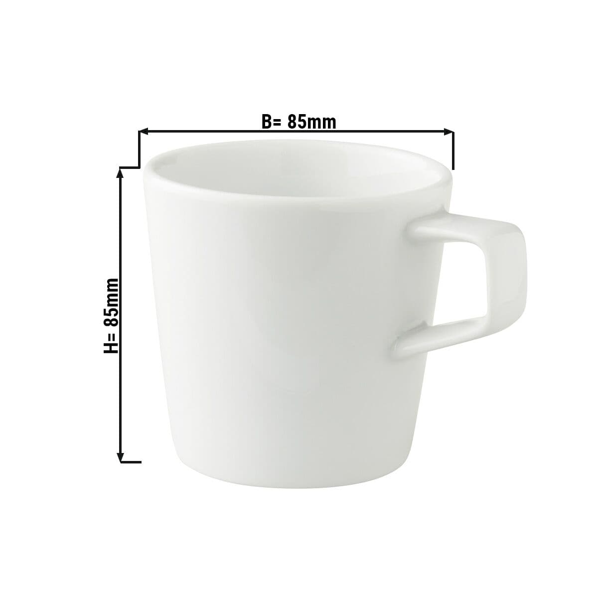 (12 Stück) WHITE DELIGHT - Kaffeetasse - 25 cl - Weiß