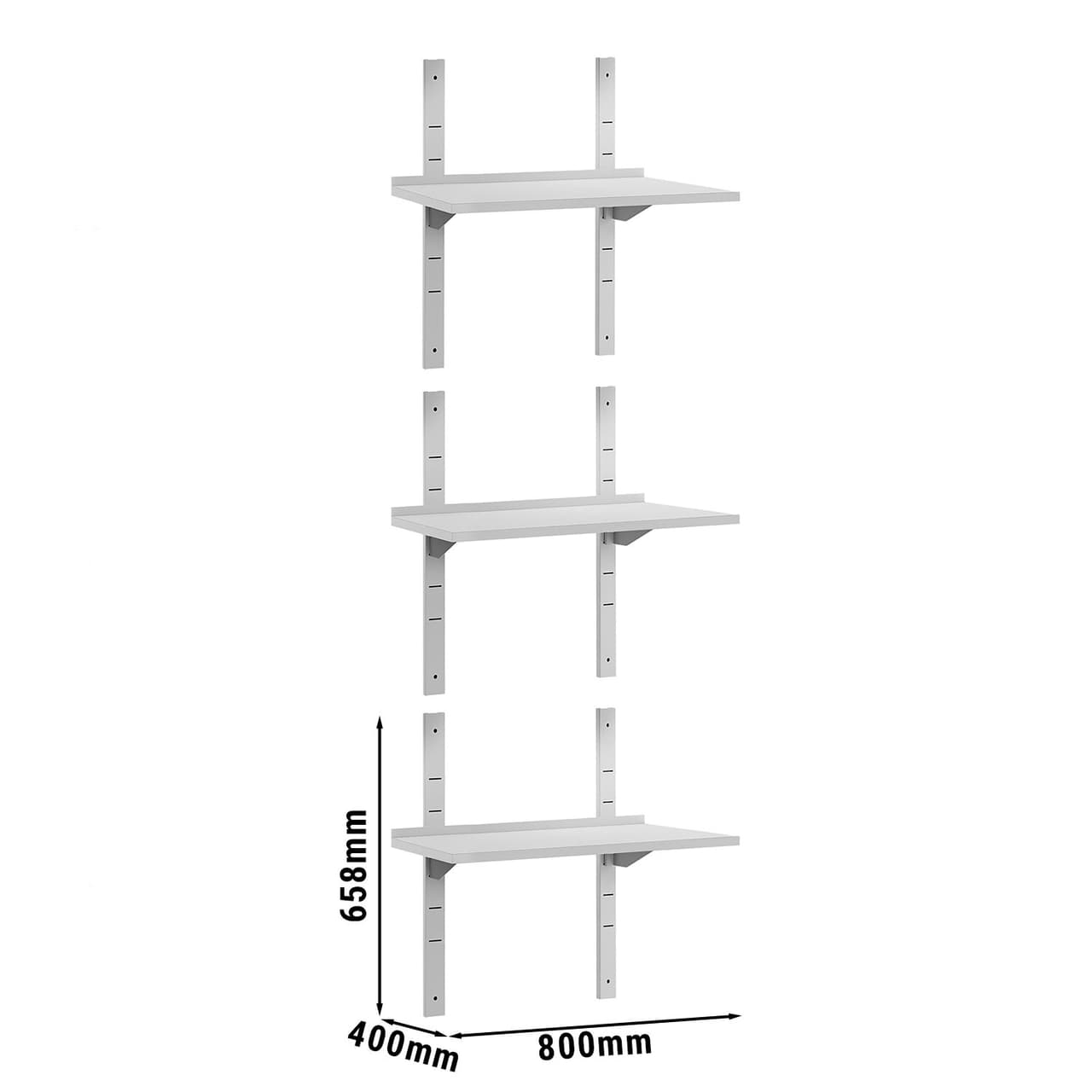 Wandborde ECO - 800x400mm - mit 3 Etagen