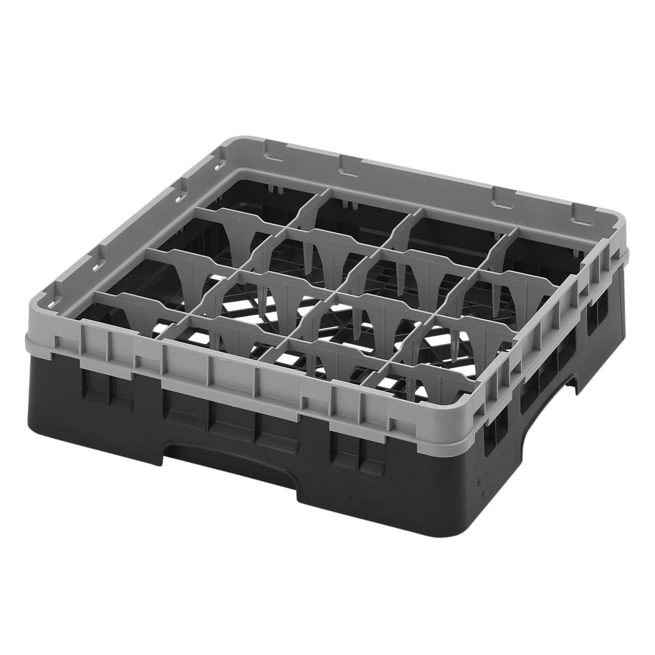 CAMBRO | CAMRACK® - Gläserspülkorb 1/1 - 16 Fächer - mit 1 Extender - 500x500mm - Schwarz