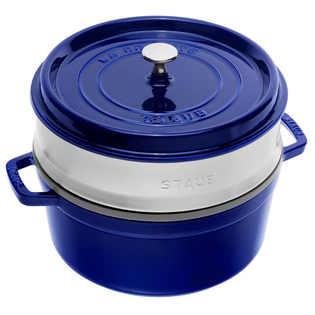 STAUB | LA COCOTTE - Cocotte mit Dämpfeinsatz - Ø 260mm - Gusseisen - Dunkelblau