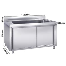 Topfspülschrank - 1600x700mm - mit 1 Becken