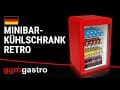 Minibar-Kühlschrank - 500mm - 120 Liter - mit 1 Glastür & LED-Beleuchtung