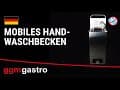 Mobiles Handwaschbecken - Edelstahl - mit Seifen- & Papierhandtuchspender