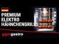 Elektro Hähnchengrill - 14,4kW - mit 3 Spießen für bis zu 18 Hähnchen