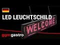 LED Leuchtschild - Welcome