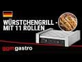 Hot Dog Grill Edelstahl - mit 5 Rollen & 1 Heizzone