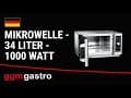 Mikrowelle - 34 Liter - 1 kW - Manuell