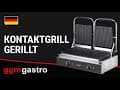 Kontaktgrill - 3,6 kW - oben & unten Gerillt - Grillfläche: 485x235mm