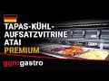 Tapas-Kühlvitrine Premium PLUS - 4x GN 1/3 - mit Zwischenglas