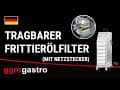 Tragbarer Frittierölfilter - 30 Liter/Minute - für max. 12 Liter Fritteusen